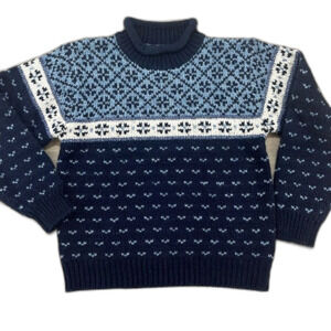 St. John’s bay Scandi Vintage Jumper Sweater Knit Ski Icelandic pattern cropped